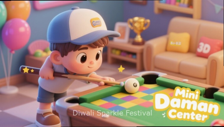 Diwali Sparkle Festival game interface showing various Diwali activities and decorations